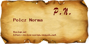 Polcz Norma névjegykártya